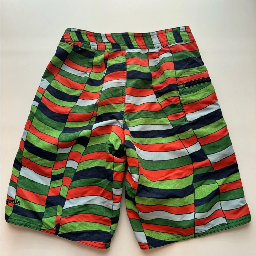 Patagonia Wavefarer Board Swim Surf Patterned Shorts Boys 8